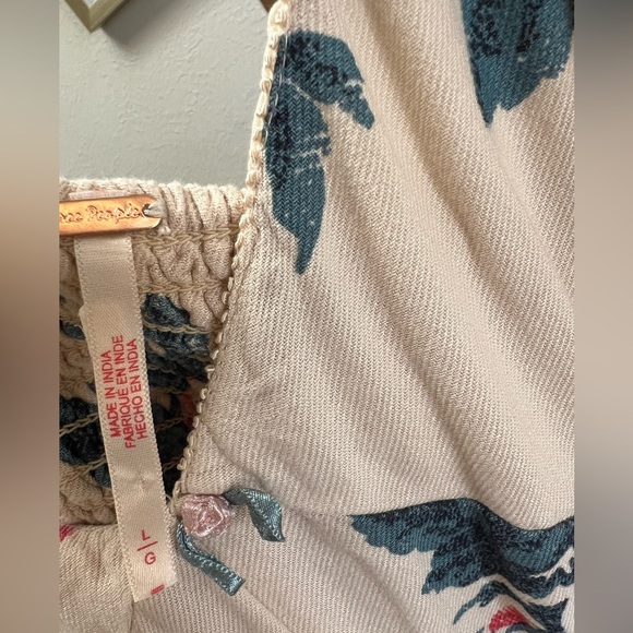 Free People Floral Mini Dress - Cream and Pink - Picture 11 of 13